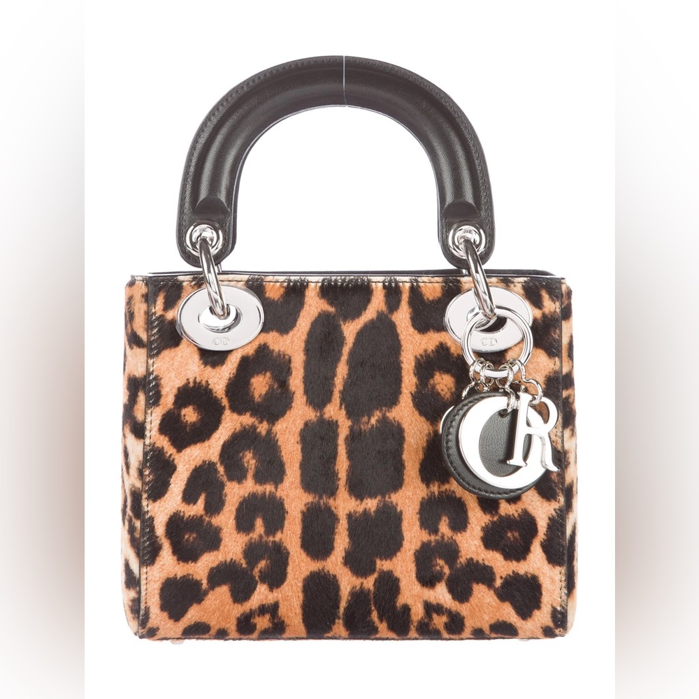 Lady Dior Mini Leopard Ponyhair Bag